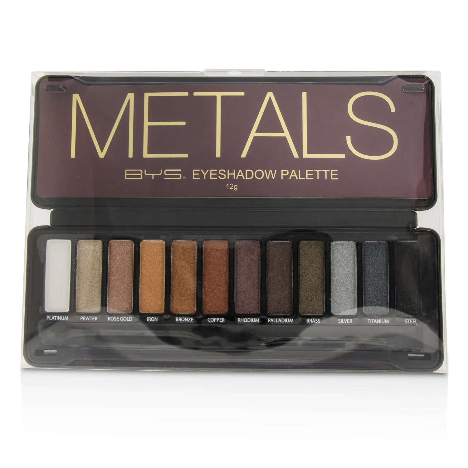 BYS Eyeshadow Palette (12x Eyeshadow. 2x Applicator) - Nude  12g/0.42oz