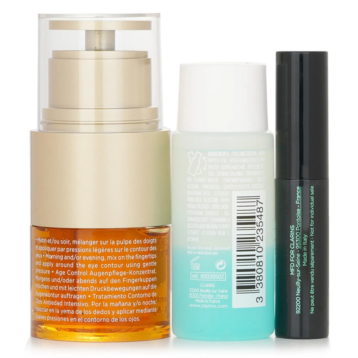 Clarins Clarins Double Serum Eye Set: Double Serum Eye 20ml   Instant Eye Make-up Remover 30ml   Supra Lift & Curl Mascara 3ml  3pcs