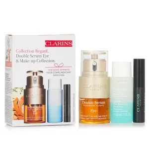 Clarins Clarins Double Serum Eye Set: Double Serum Eye 20ml   Instant Eye Make-up Remover 30ml   Supra Lift & Curl Mascara 3ml  3pcs
