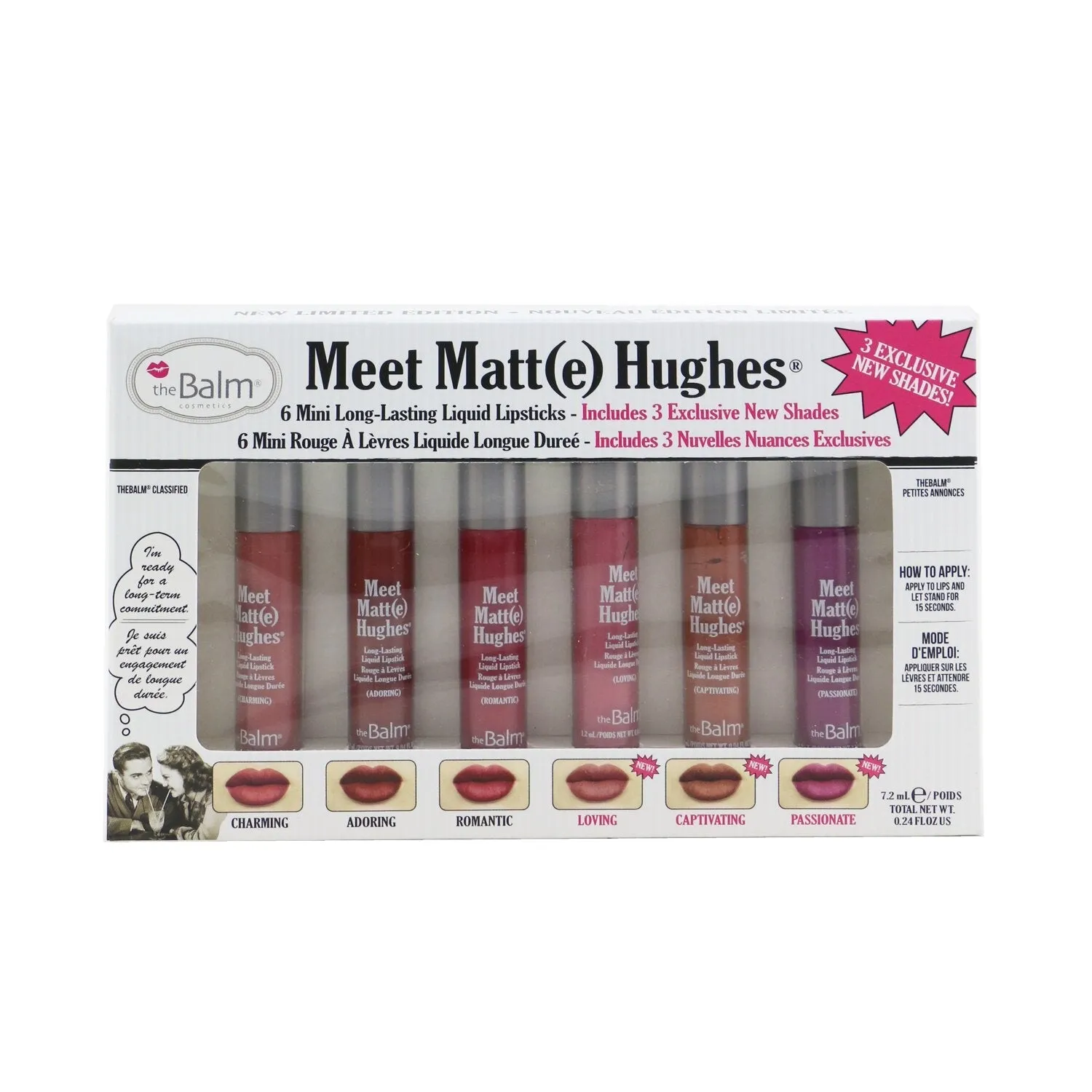 TheBalm Meet Matt(e) Hughes 6 Mini Long Lasting Liquid Lipsticks Kit - Vol. 12  6x1.2ml/0.04oz