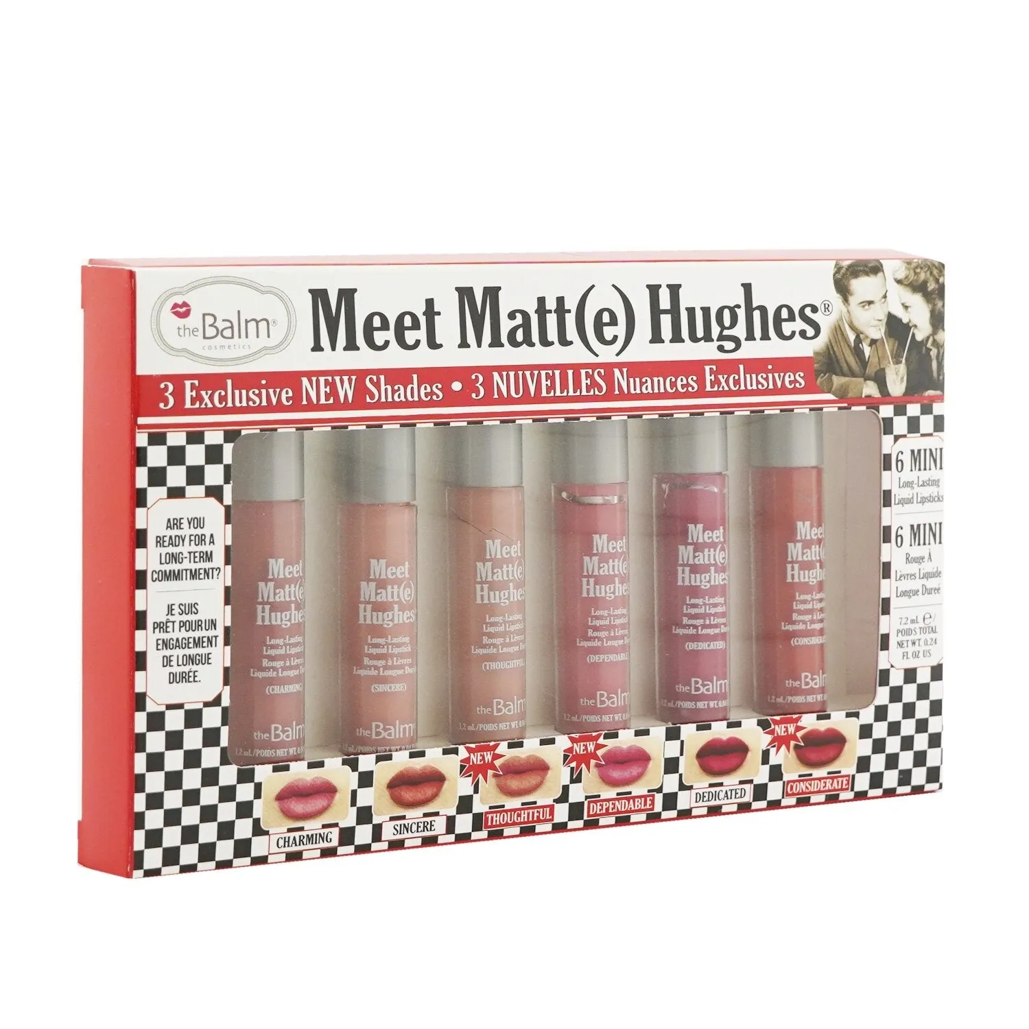 TheBalm Meet Matt(e) Hughes 6 Mini Long Lasting Liquid Lipsticks Kit - Vol.1  6x1.2ml/0.04oz