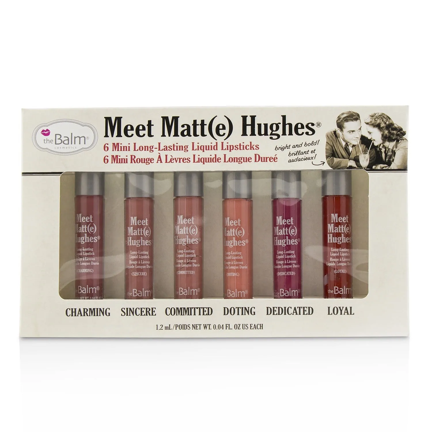 TheBalm Meet Matt(e) Hughes 6 Mini Long Lasting Liquid Lipsticks Kit - Vol.1  6x1.2ml/0.04oz