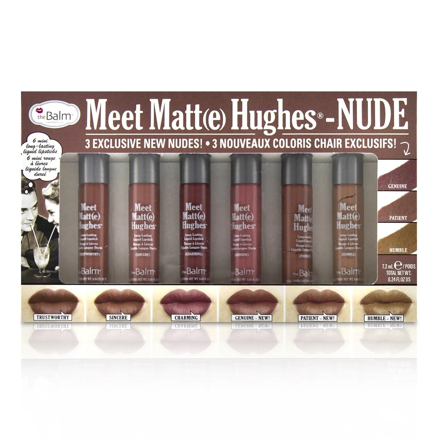 TheBalm Meet Matt(e) Hughes 6 Mini Long Lasting Liquid Lipsticks Kit - Vol.1  6x1.2ml/0.04oz